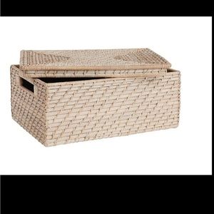 Pottery Barn Kids lidded baskets (2)